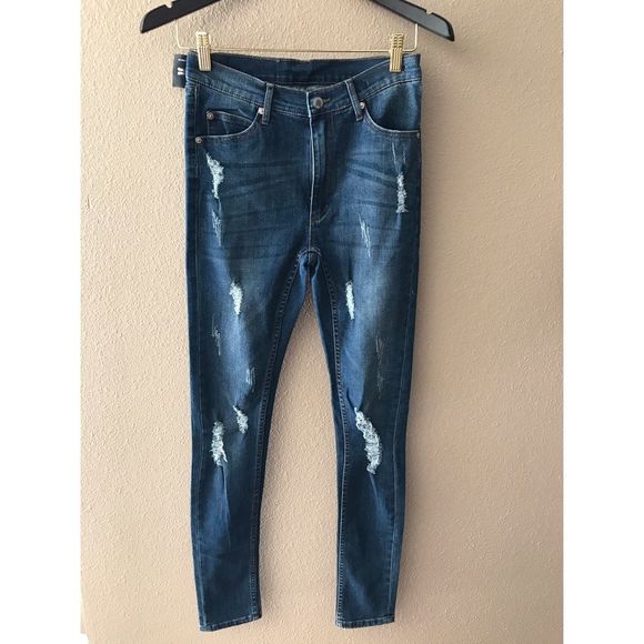 Cheap Monday second skin skinny distressed jeans - Picture 2 of 5